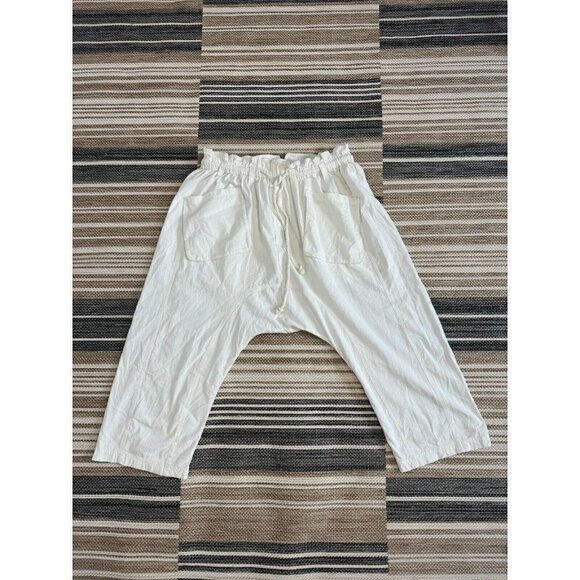 Free People Runyon Oversized Solid Harem Pants Paperbag Waist Cream Size XS - Picture 4 of 14